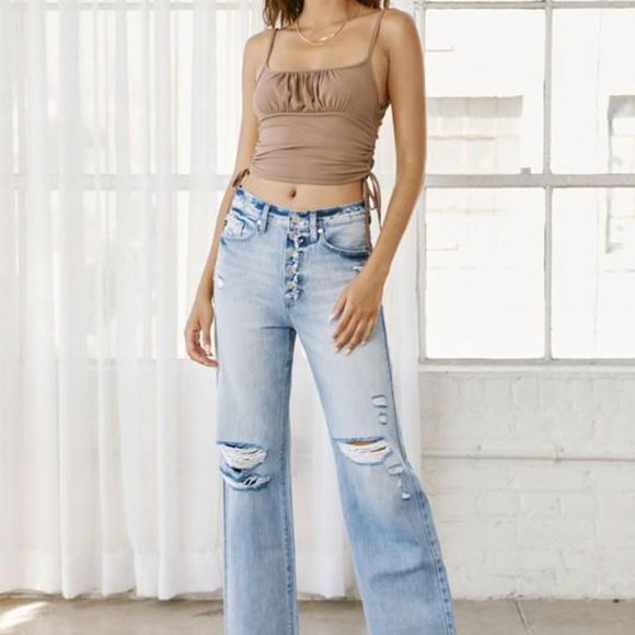 Friday Night Fling Ultra High Rise 90s Flare Jeans - Picture 4 of 6